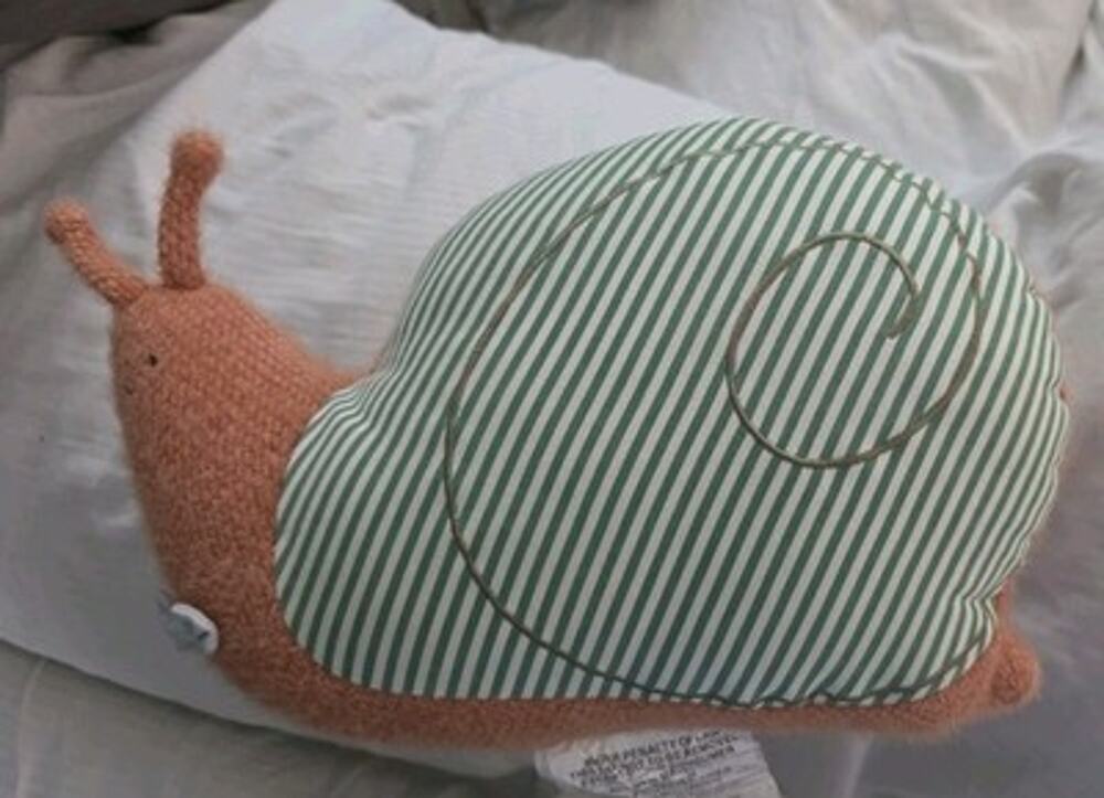 Cute Pillowfort Decorative pillow snail 13 x 10 HTF